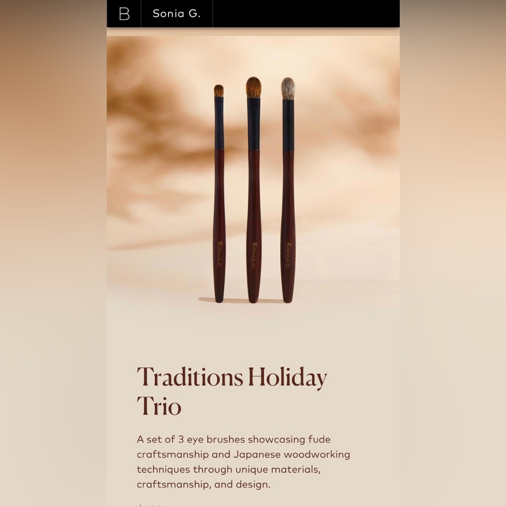 Sonia G Traditions Holiday Trio Eye Brush Set